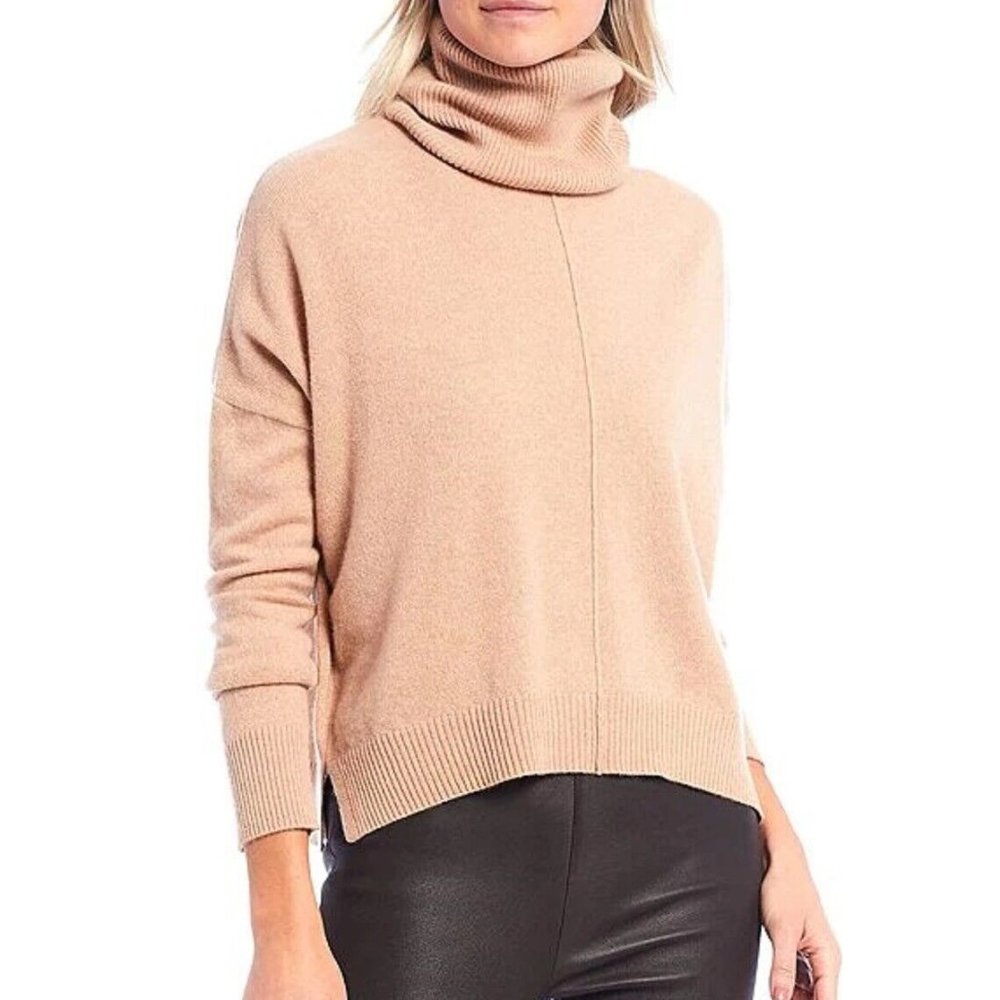 NWT Antonio Melani Light Camel Cashmere Dolman Sleeve Slouchy Sweater